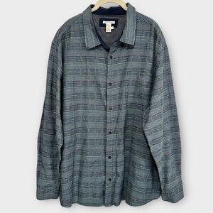 Carbon 2 Cobalt Long Sleeve Button Up Shirt Men's‎ XXL Blue Stripe Preppy Casual